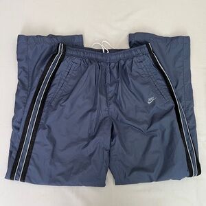 Vintage Nike Windbreaker Sweatpants (Blue/Gray, Youth XL)